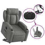 Fauteuil inclinable électrique gris foncé tissu