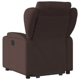 Fauteuil inclinable électrique marron foncé tissu