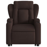 Fauteuil inclinable électrique marron foncé tissu