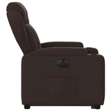 Fauteuil inclinable électrique marron foncé tissu