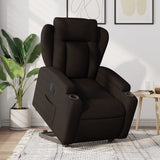 Fauteuil inclinable électrique marron foncé tissu