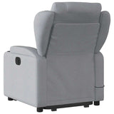 Fauteuil inclinable de massage électrique Gris clair Tissu
