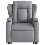 Fauteuil inclinable de massage électrique Gris clair Tissu