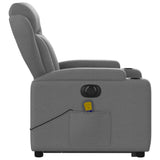 Fauteuil inclinable de massage électrique Gris foncé Tissu