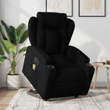 Fauteuil inclinable de massage électrique Noir Tissu