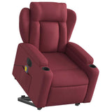 Fauteuil inclinable de massage électrique Rouge bordeaux Tissu