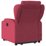 Fauteuil inclinable de massage électrique Rouge bordeaux Tissu