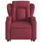 Fauteuil inclinable de massage électrique Rouge bordeaux Tissu