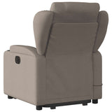 Fauteuil inclinable de massage électrique Taupe Tissu