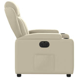 Fauteuil inclinable électrique Crème Similicuir