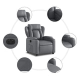 Fauteuil inclinable électrique Gris Similicuir