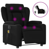Fauteuil de massage inclinable électrique noir similicuir