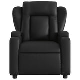 Fauteuil de massage inclinable électrique noir similicuir