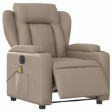 Fauteuil de massage inclinable électrique cappuccino similicuir
