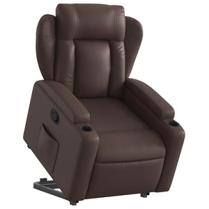 Fauteuil inclinable marron similicuir