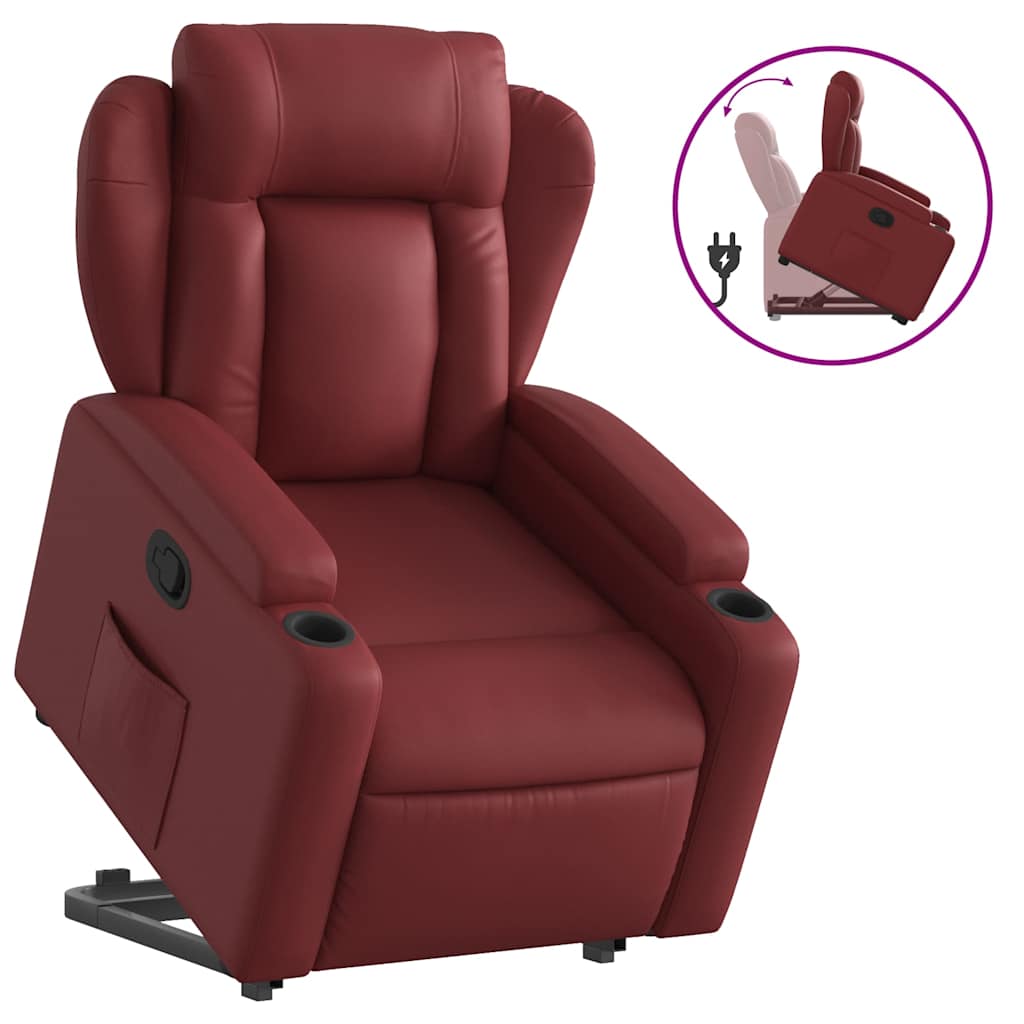 Fauteuil inclinable Rouge bordeaux Similicuir