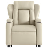 Fauteuil inclinable de massage Crème Similicuir