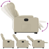 Fauteuil inclinable électrique crème similicuir