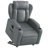Fauteuil inclinable électrique gris similicuir