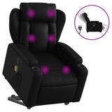 Fauteuil inclinable de massage électrique noir similicuir