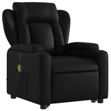 Fauteuil inclinable de massage électrique noir similicuir