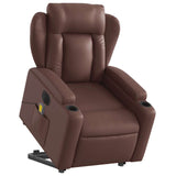 Fauteuil inclinable de massage électrique marron similicuir