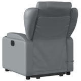 Fauteuil inclinable de massage électrique gris similicuir