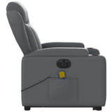 Fauteuil inclinable de massage électrique gris similicuir