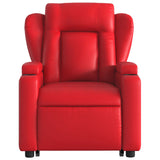 Fauteuil inclinable de massage électrique rouge similicuir