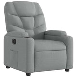 Fauteuil inclinable électrique Gris clair Tissu