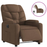 Fauteuil inclinable électrique Marron Tissu