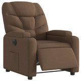 Fauteuil inclinable électrique Marron Tissu