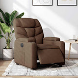 Fauteuil inclinable électrique Marron Tissu