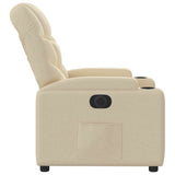 Fauteuil inclinable électrique Crème Tissu