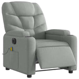 Fauteuil de massage inclinable électrique gris clair tissu