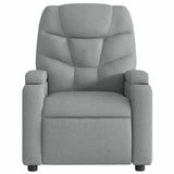 Fauteuil de massage inclinable électrique gris clair tissu