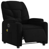 Fauteuil de massage inclinable électrique Noir Tissu