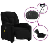 Fauteuil de massage inclinable électrique Noir Tissu