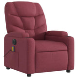 Fauteuil de massage inclinable électrique Rouge bordeaux Tissu