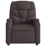 Fauteuil de massage inclinable électrique Marron foncé Tissu