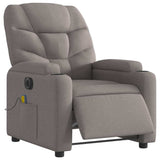 Fauteuil de massage inclinable électrique Taupe Tissu