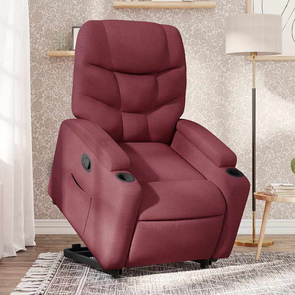 Fauteuil inclinable rouge bordeaux tissu