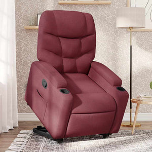 Fauteuil inclinable rouge bordeaux tissu