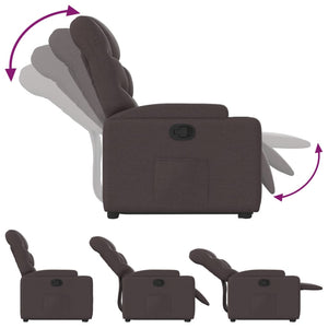 Fauteuil inclinable marron foncé tissu