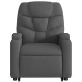 Fauteuil de massage inclinable Gris foncé Tissu
