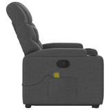 Fauteuil de massage inclinable Gris foncé Tissu