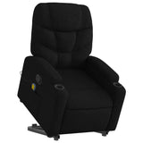 Fauteuil de massage inclinable Noir Tissu