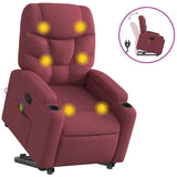 Fauteuil inclinable de massage Rouge bordeaux Tissu
