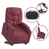 Fauteuil inclinable de massage Rouge bordeaux Tissu