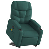 Fauteuil inclinable de massage Vert foncé Tissu